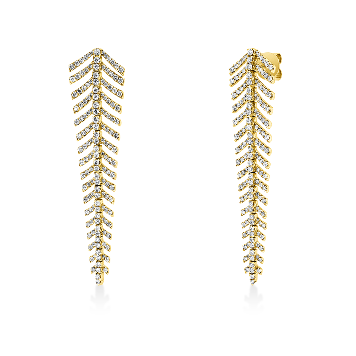diamond full cut exclusive earrings in yellow gold