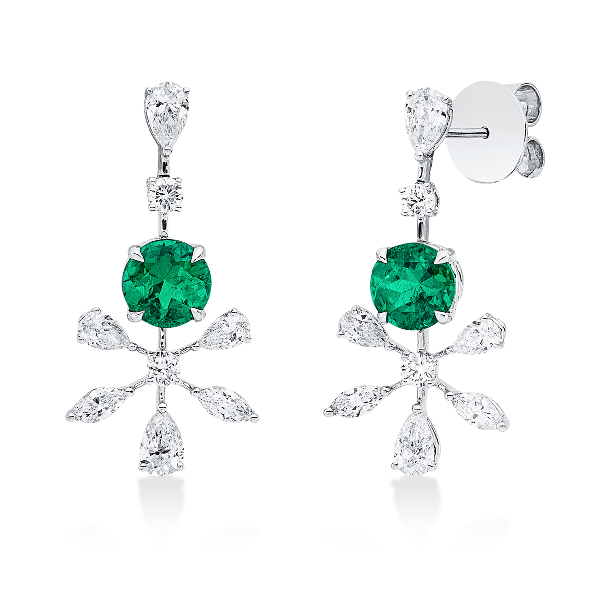 colored stone classic earrings - 2X065