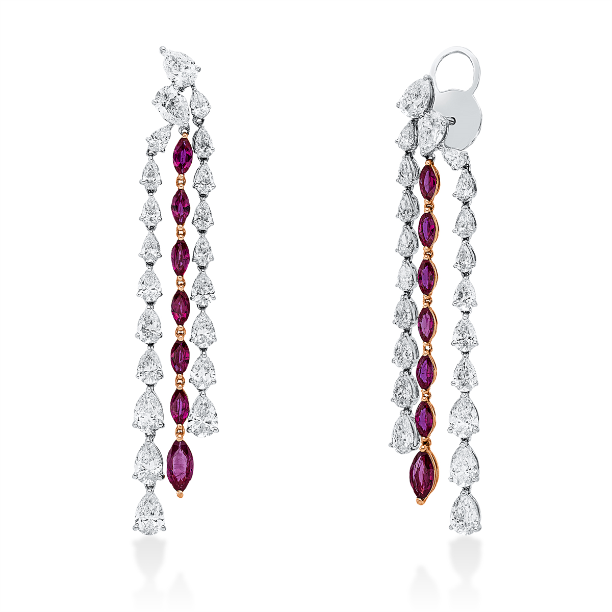 colored stone classic earrings - 2X091