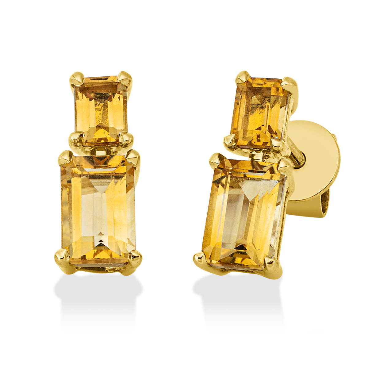 colored stone fashion studs - 2X509