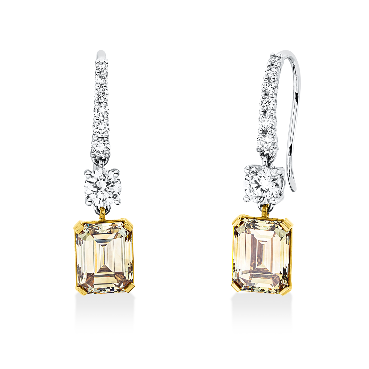 fancy colored diamond earhook - 2X536