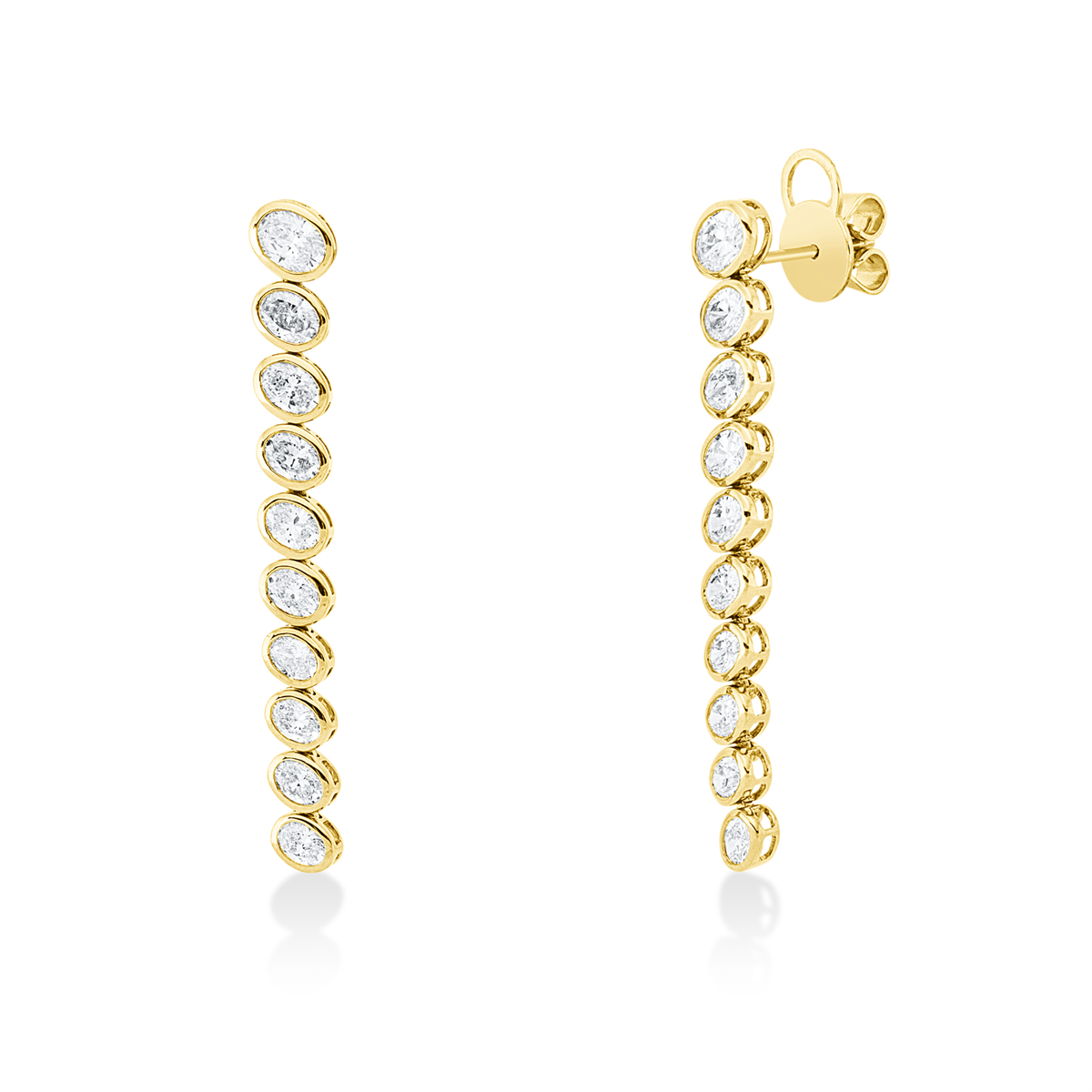 oval exclusive earrings in yellow gold