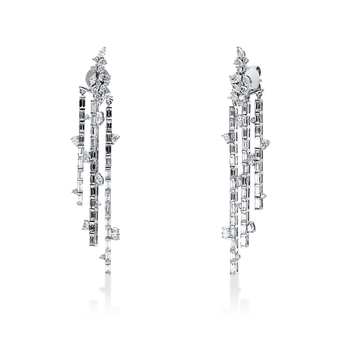 diamond full cut exclusive earrings in white gold