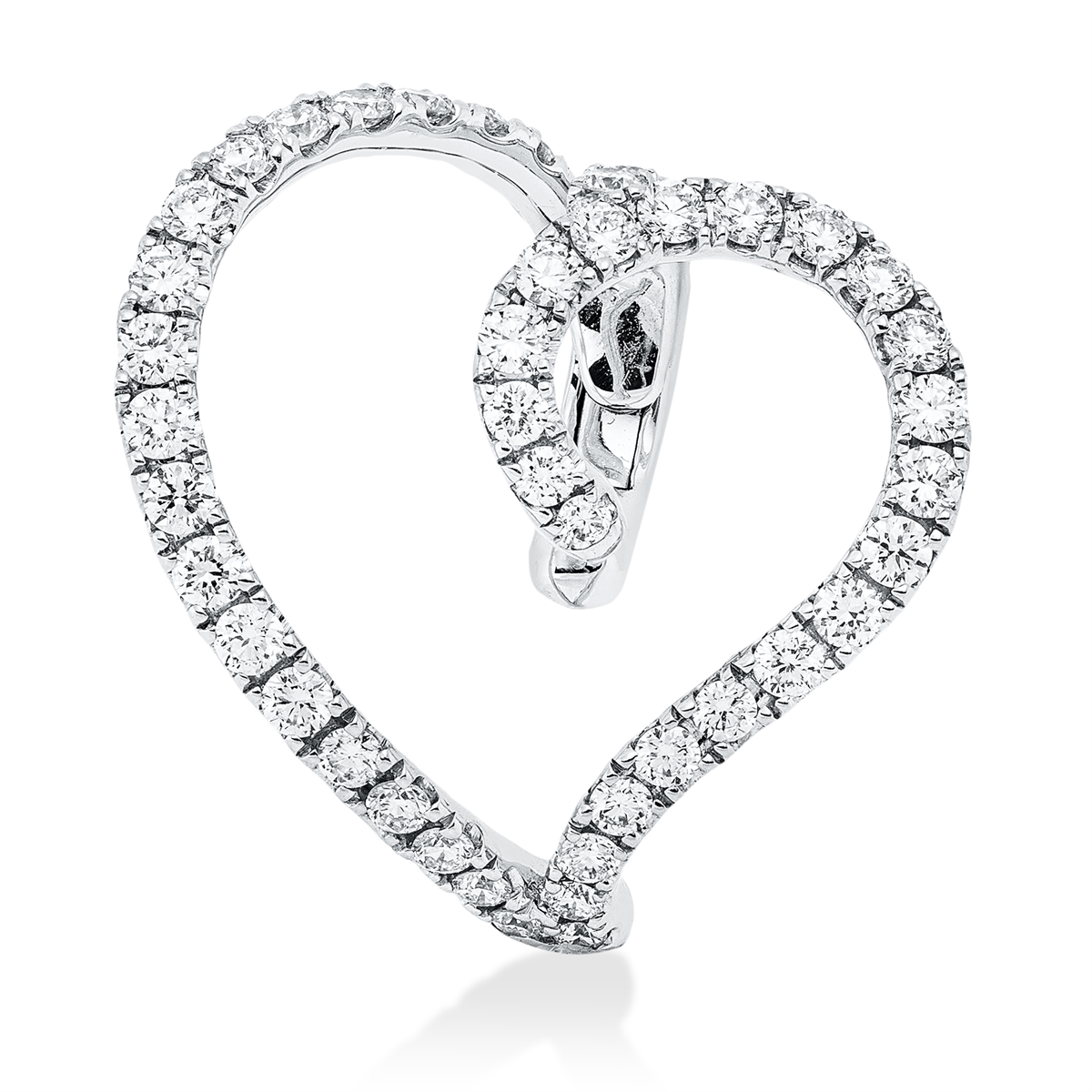 diamond full cut multi-stone hoops & huggies in white gold