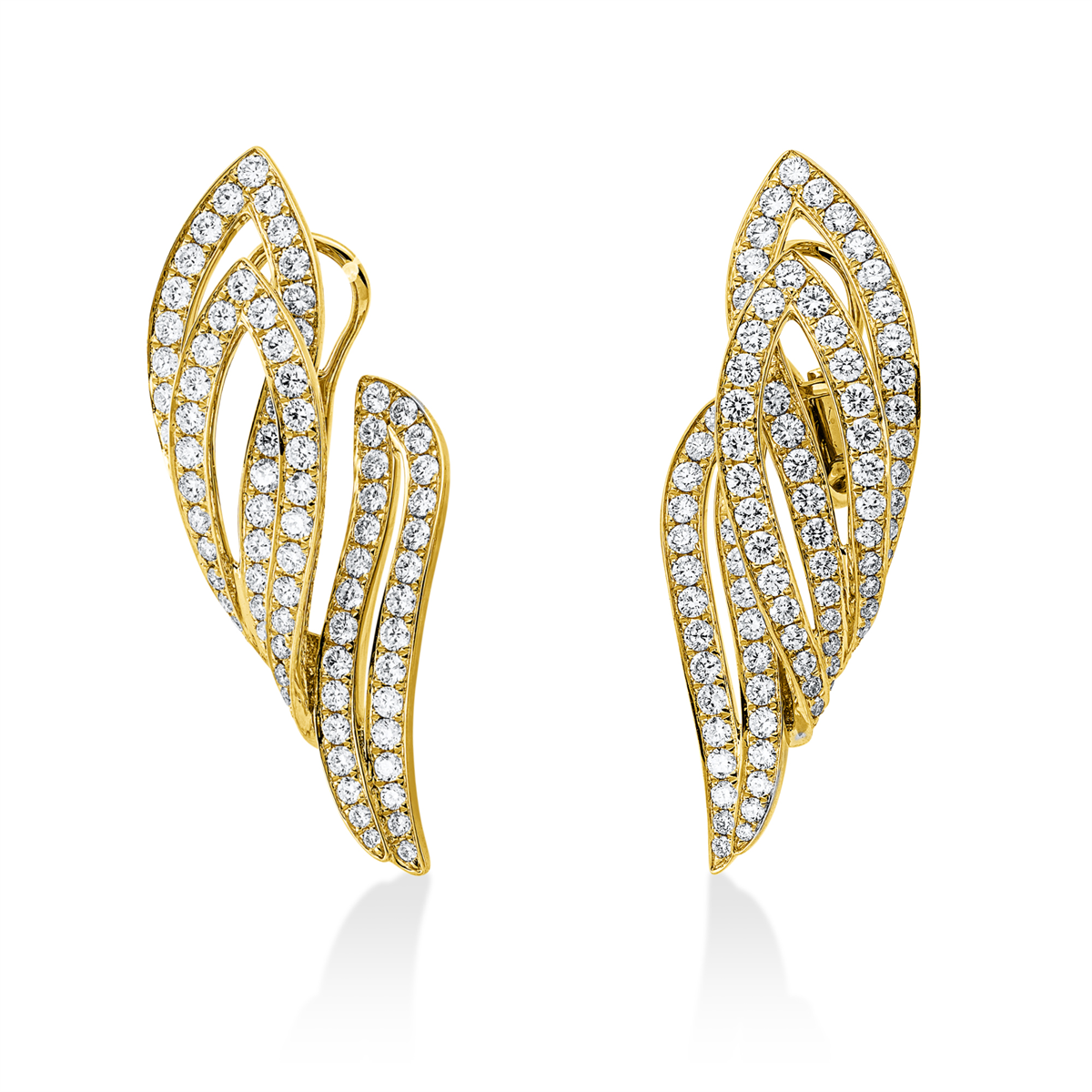 diamond full cut exclusive hoops & huggies in yellow gold