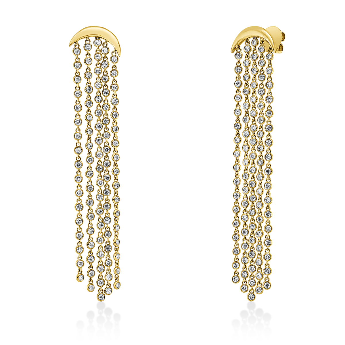 diamond full cut exclusive earrings in yellow gold