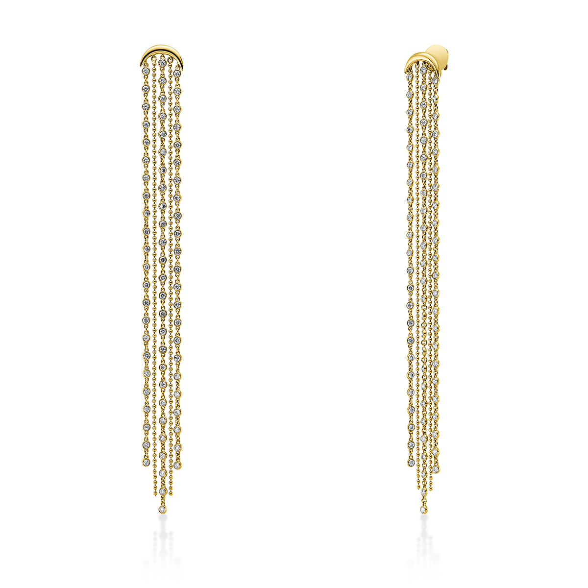 diamond full cut exclusive earrings in yellow gold