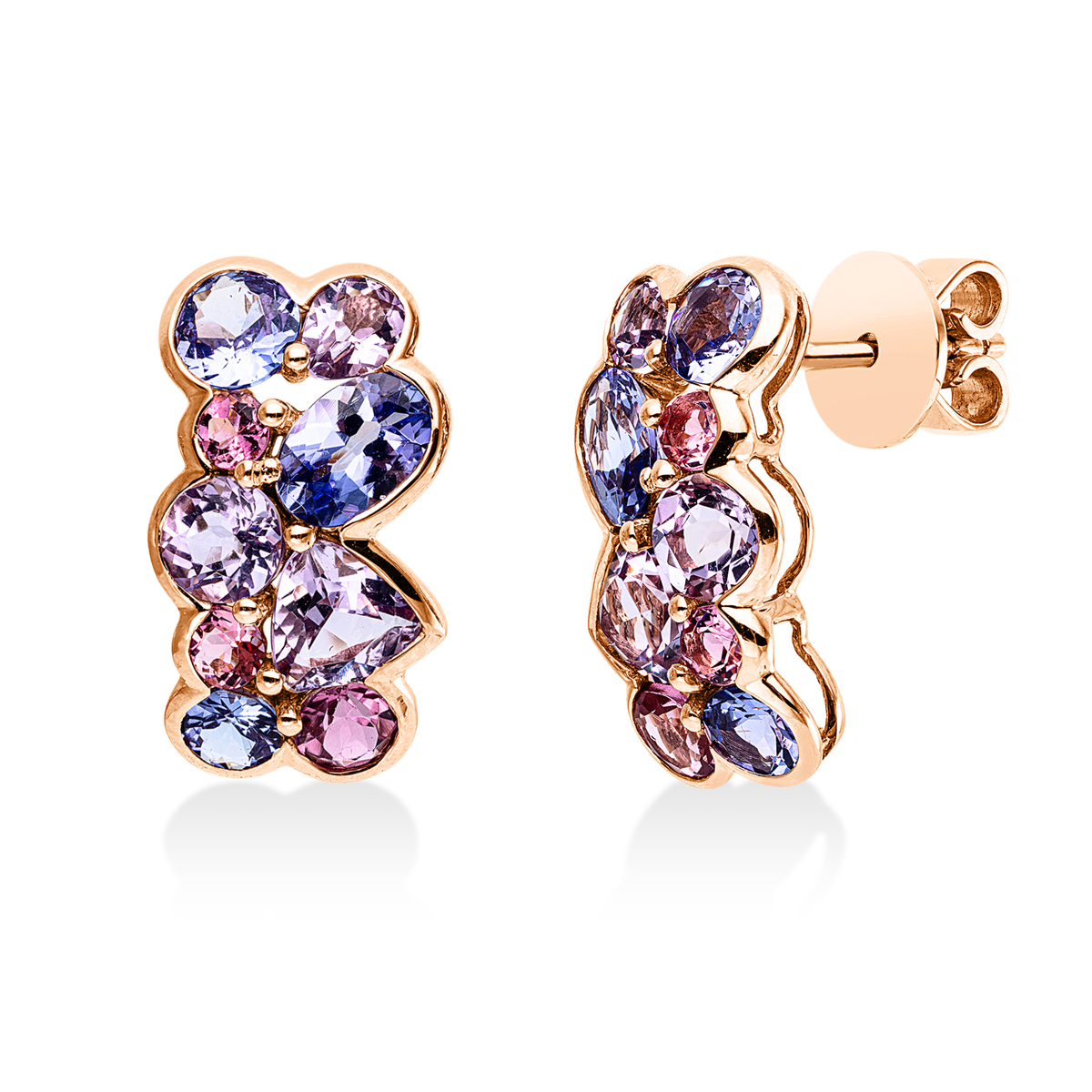 colored stone fashion studs - 2Y130