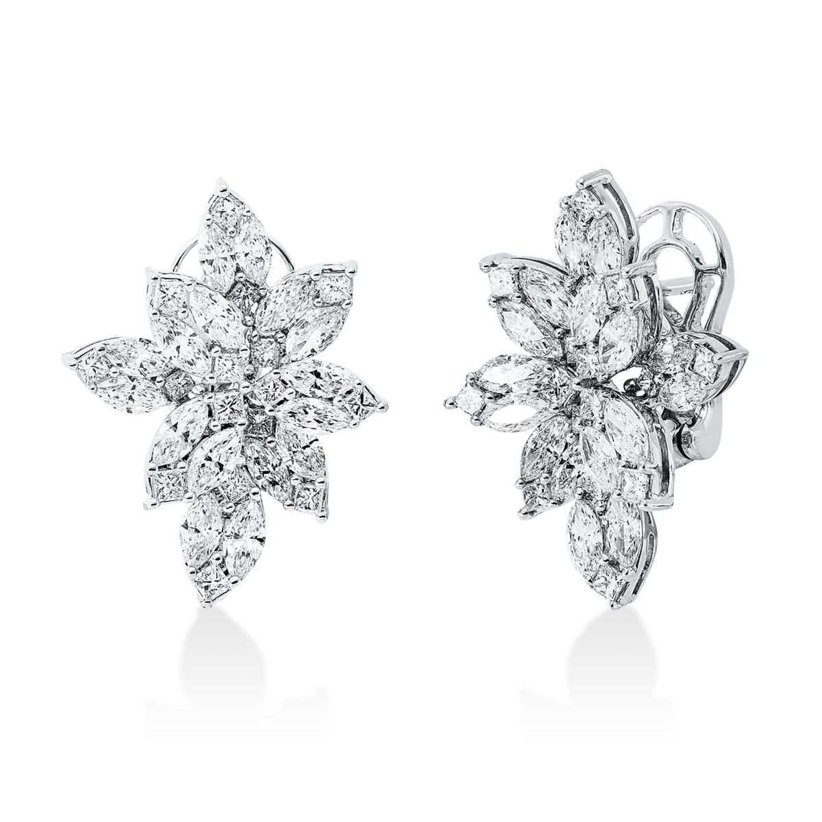 marquise exclusive earrings in white gold