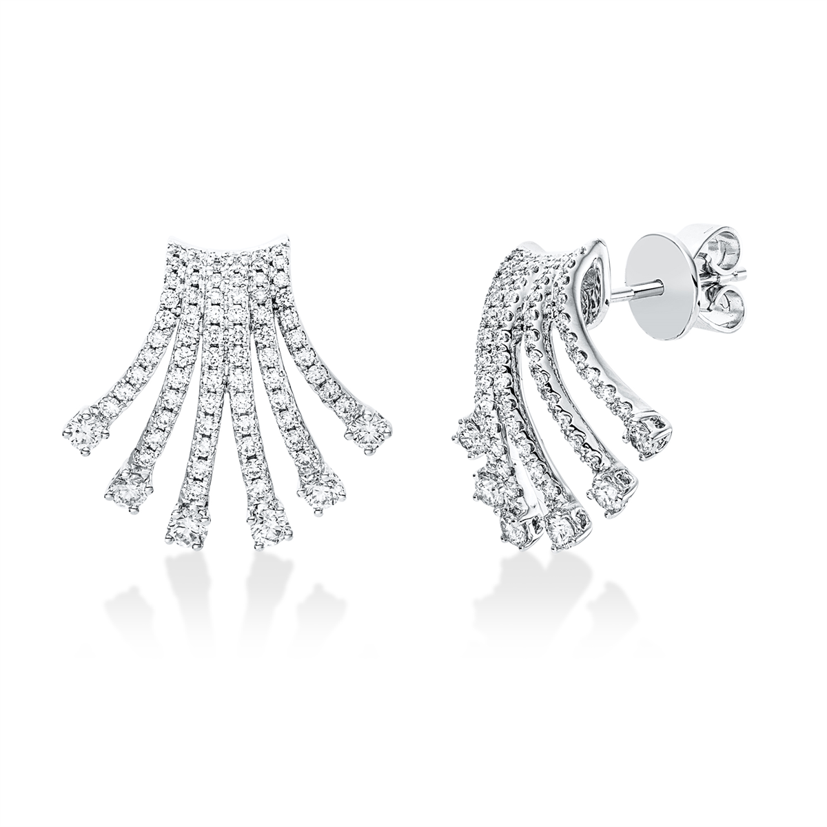 diamond full cut exclusive earrings in white gold