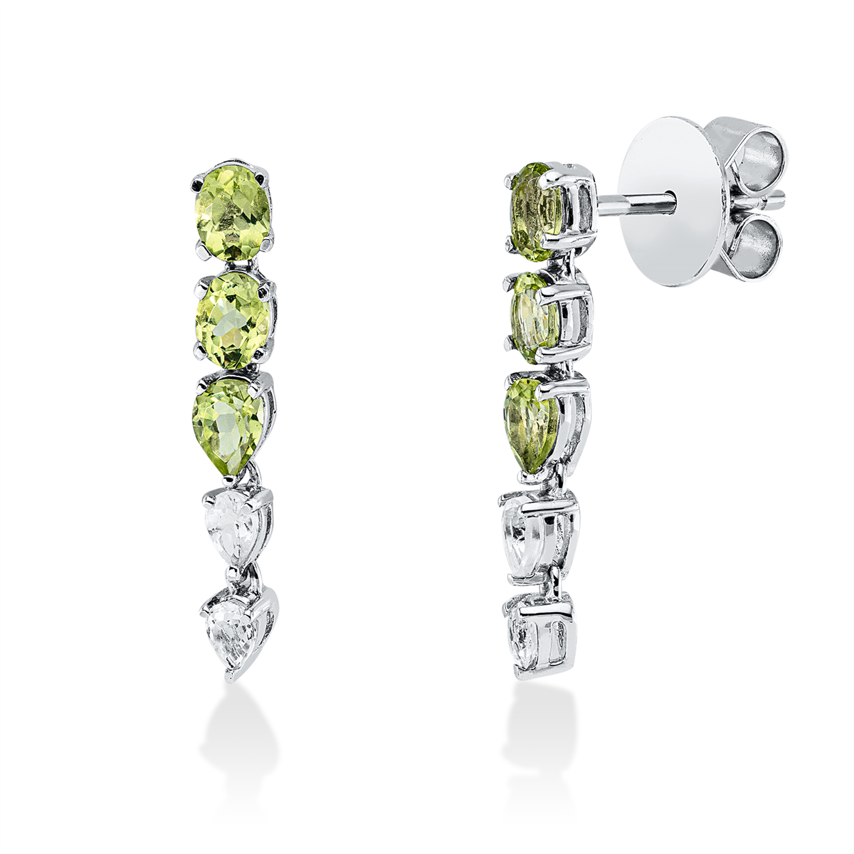colored stone fashion earrings - 2Y363