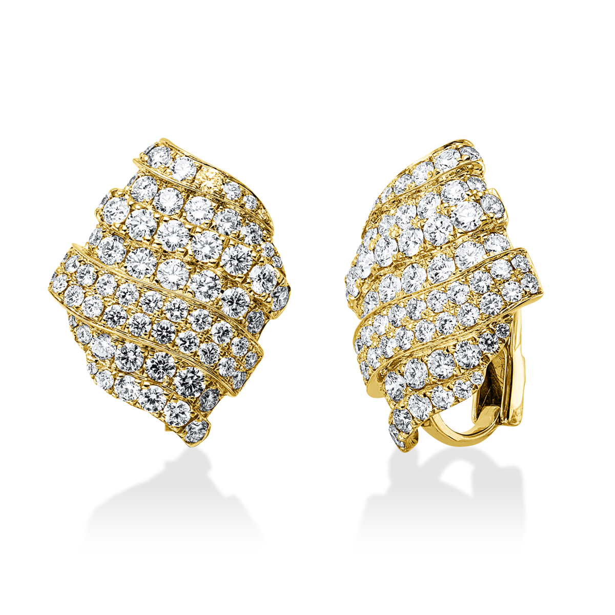diamond full cut exclusive earrings in yellow gold