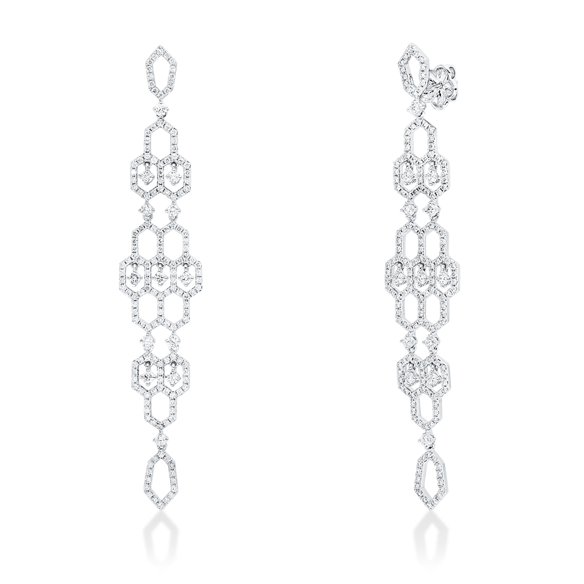 diamond full cut exclusive earrings in white gold