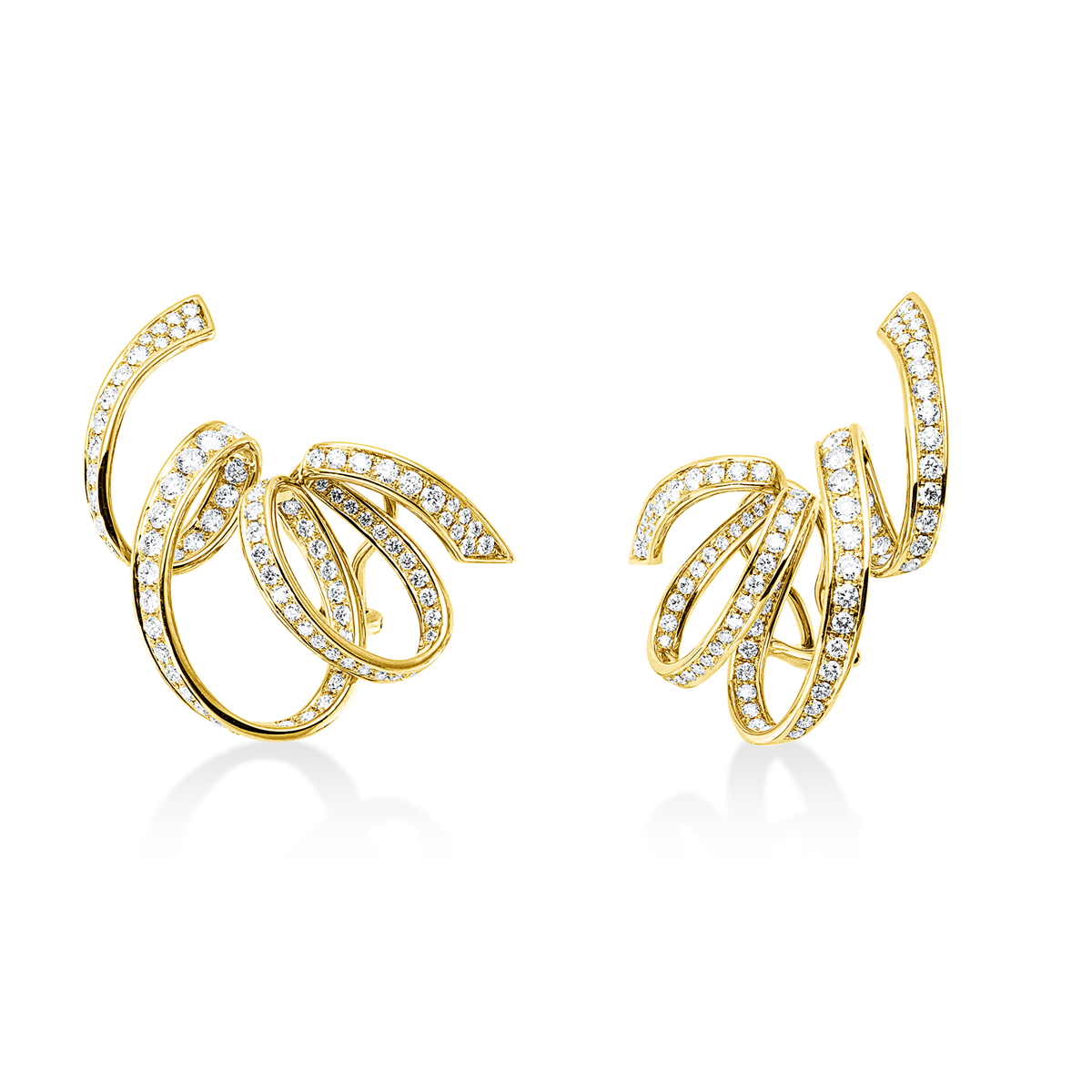 diamond full cut exclusive earrings in yellow gold