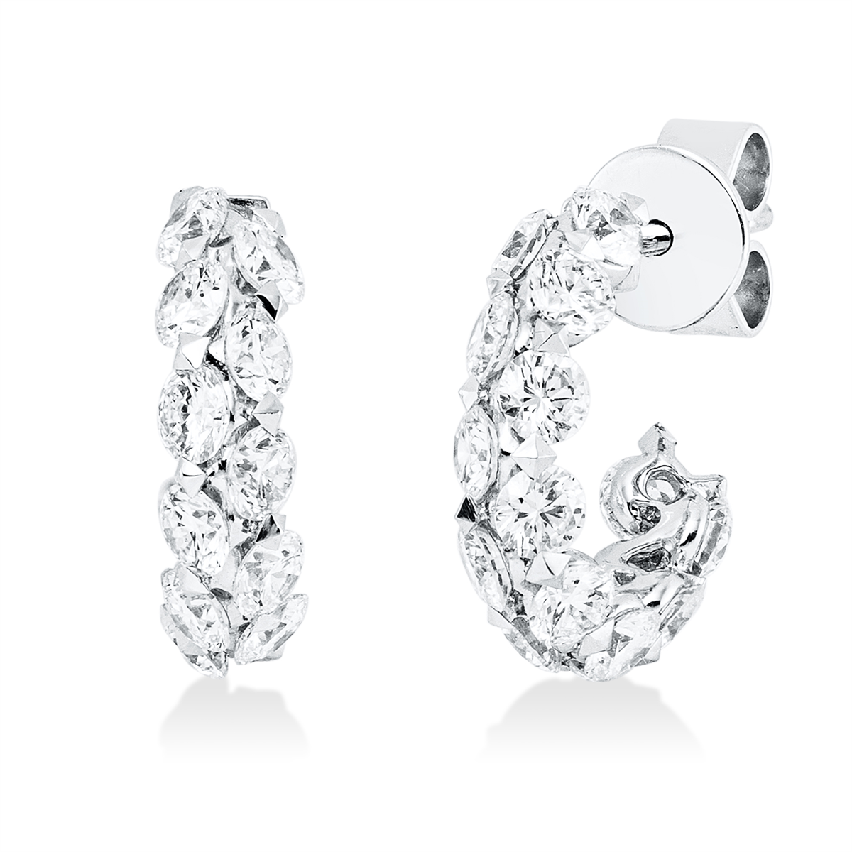 diamond full cut exclusive studs in white gold
