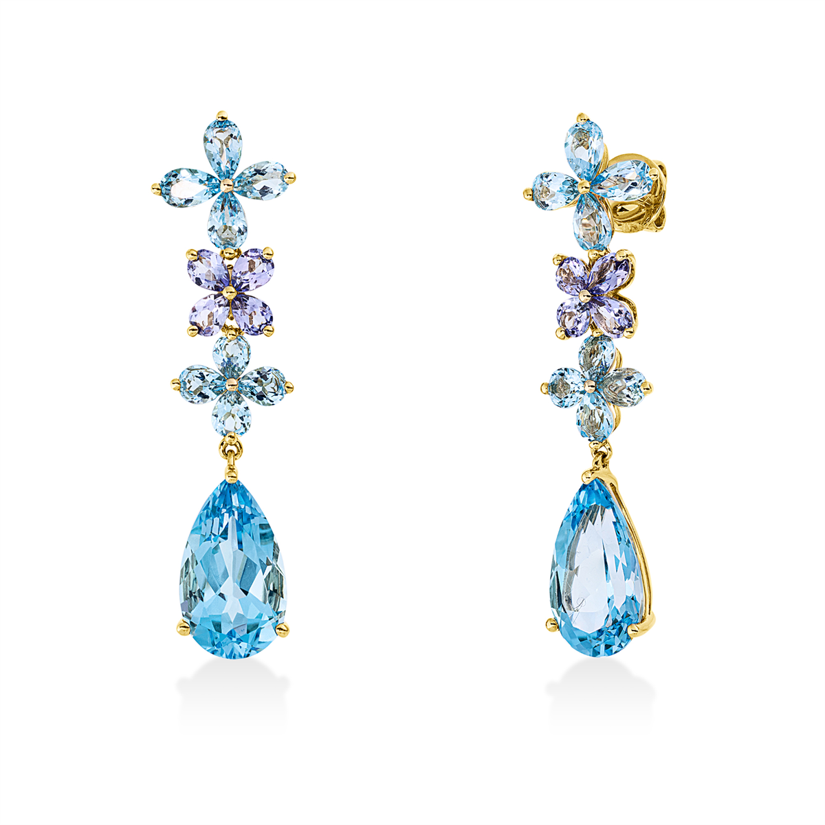 colored stone fashion earrings - 2Y670