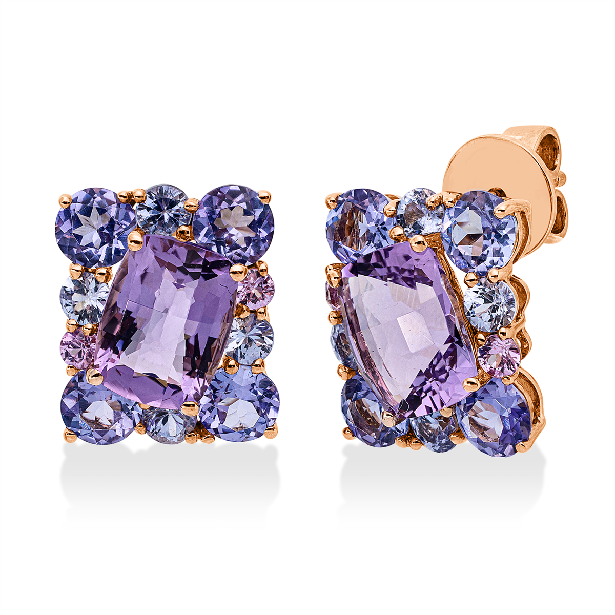 colored stone fashion studs - 2Y695