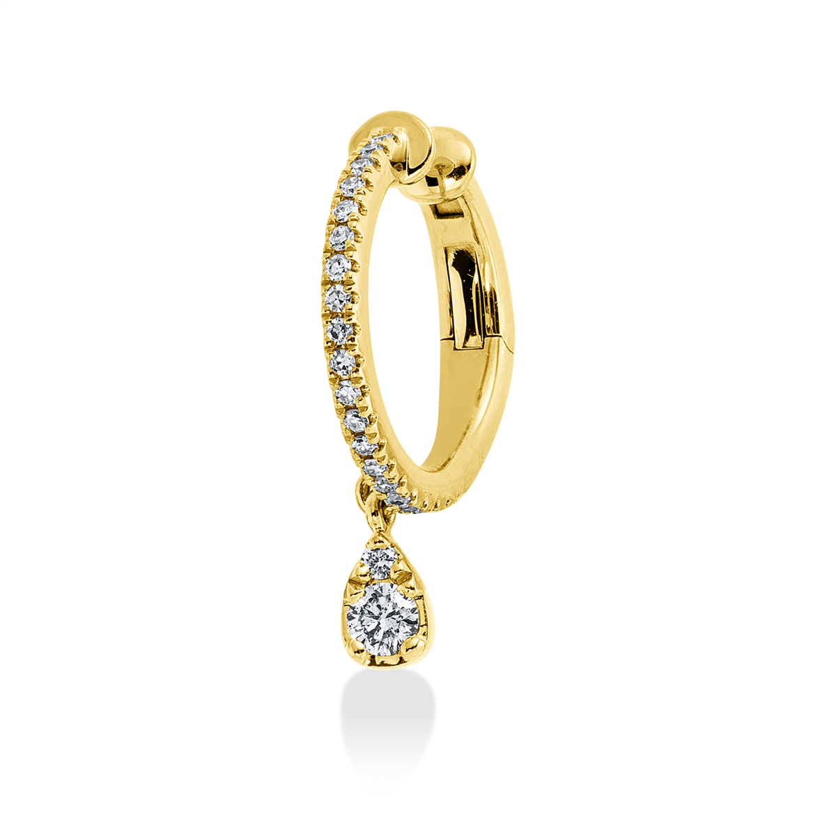 diamond full cut modern woman ear cuff in yellow gold / white gold
