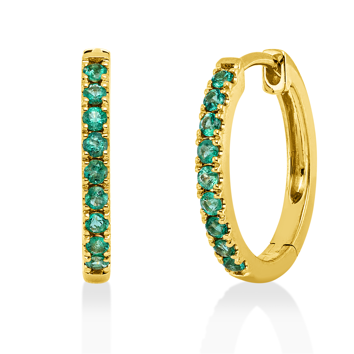 colored stone classic hoops & huggies - 2Y858