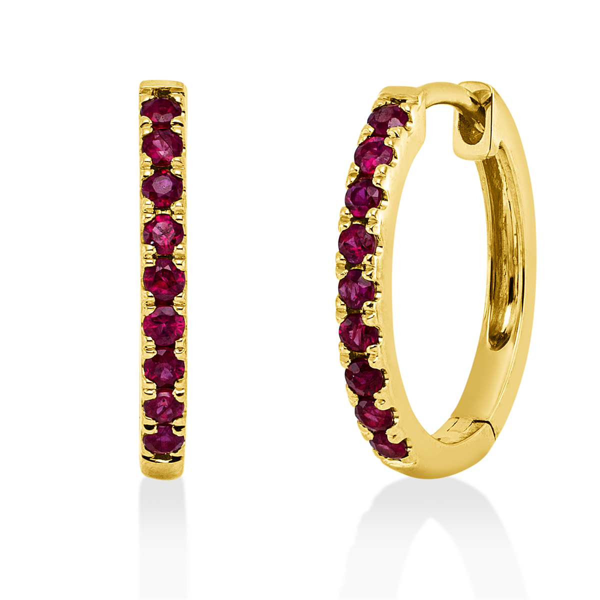 colored stone classic hoops & huggies - 2Y859