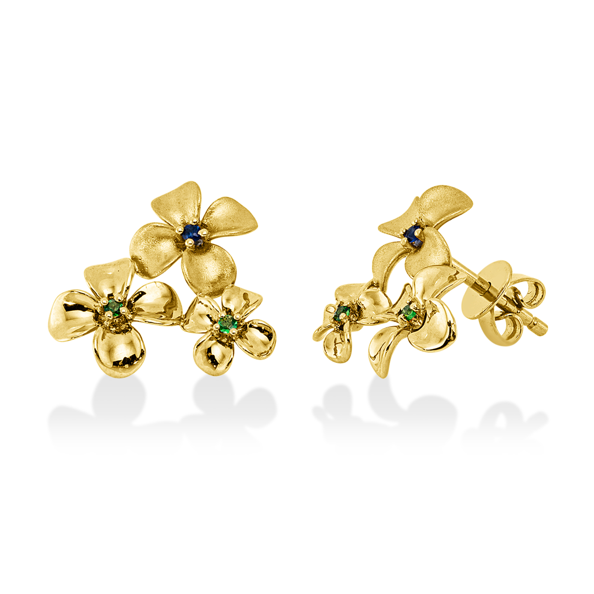 colored stone fashion studs - 2Y867