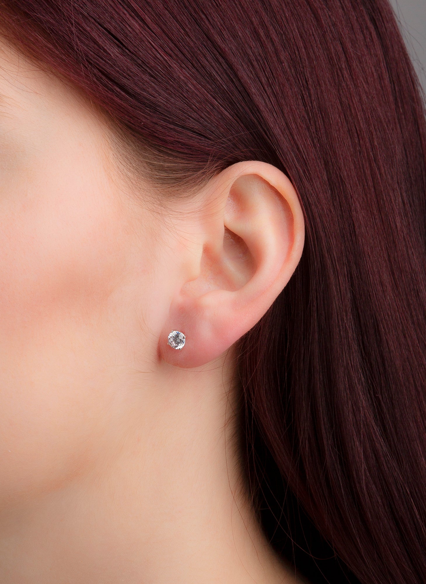 solitaire studs - 2B003