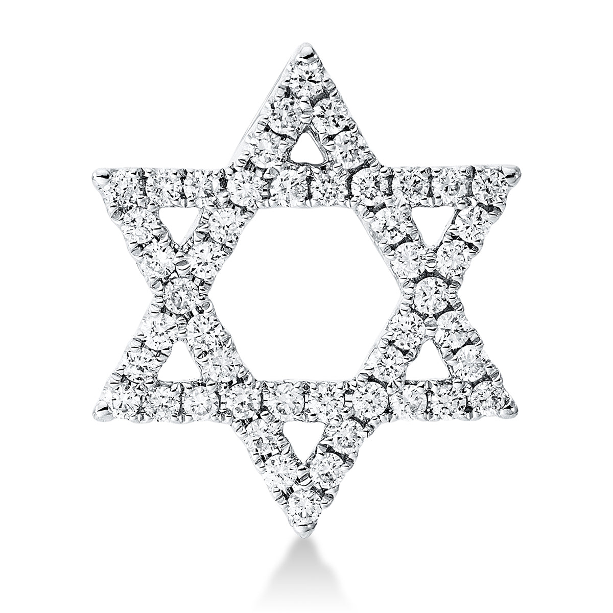 diamond full cut symbol pendant in white gold