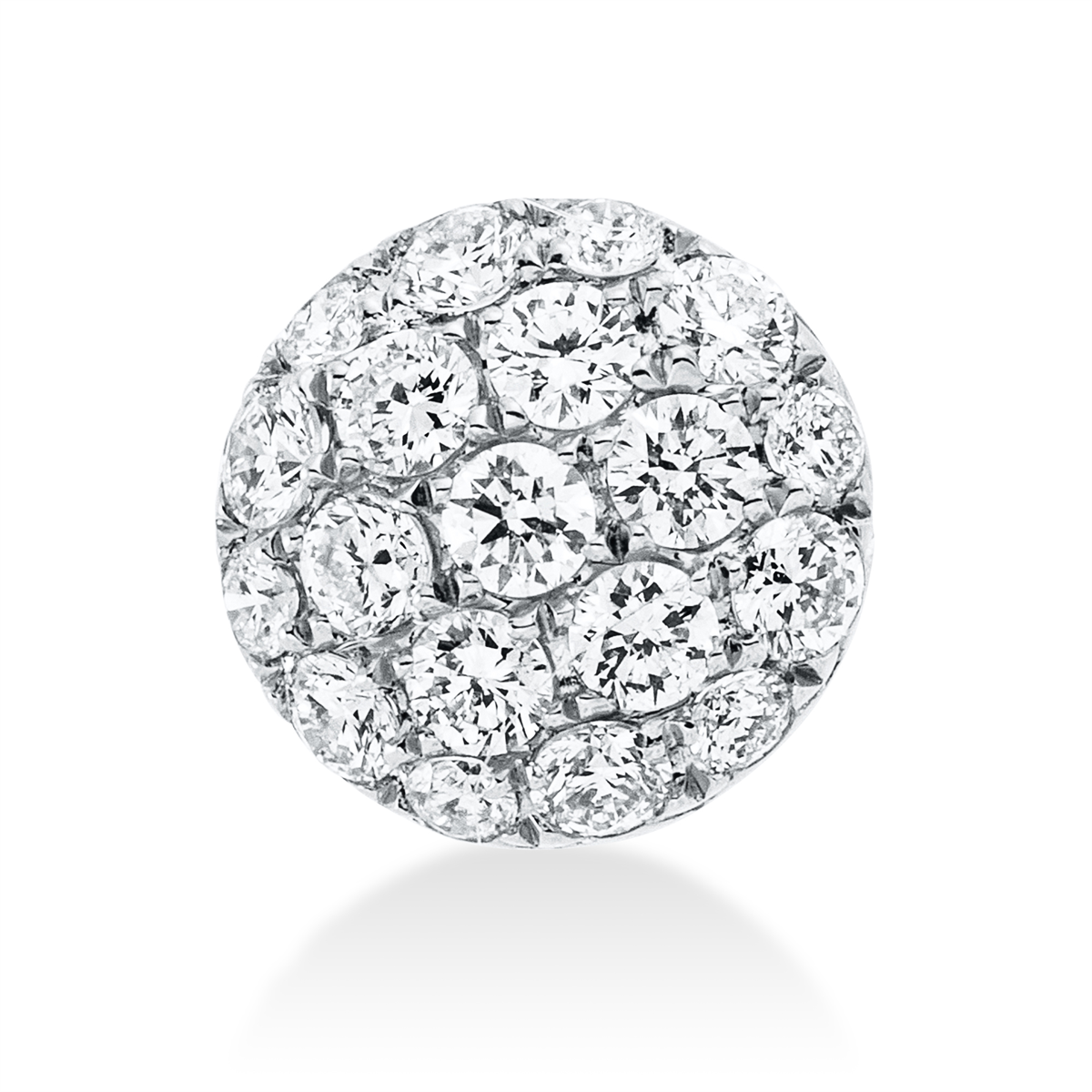 diamond full cut pavé pendant in white gold