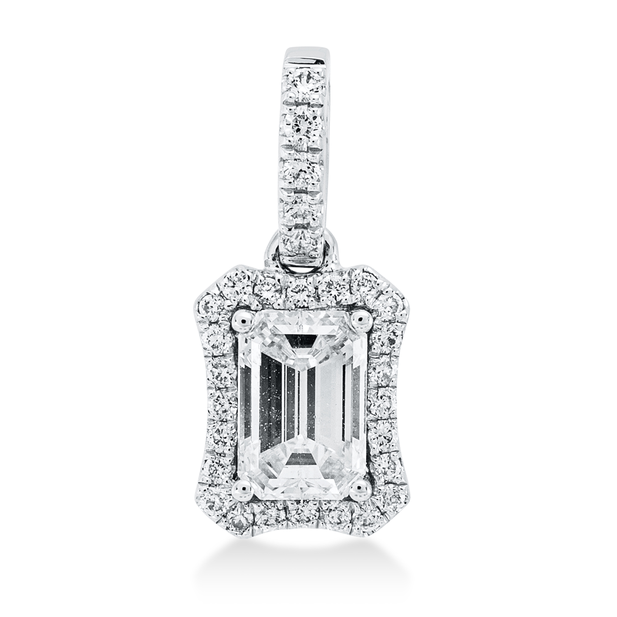 solitaire with accent stones pendant - 3H131