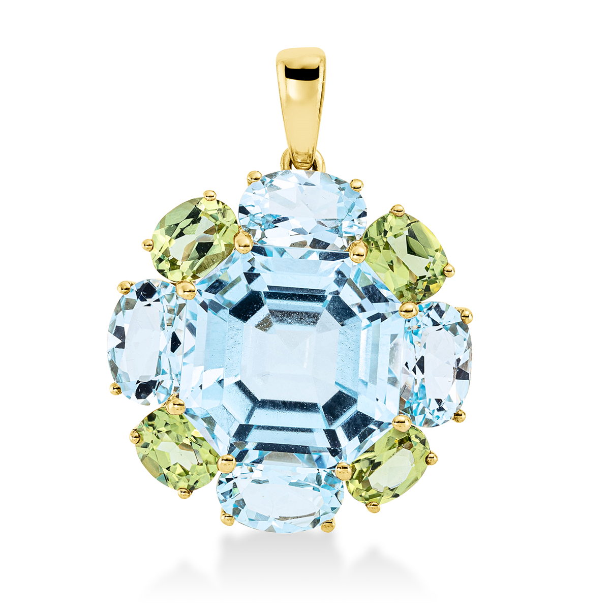 colored stone fashion pendant - 3H247