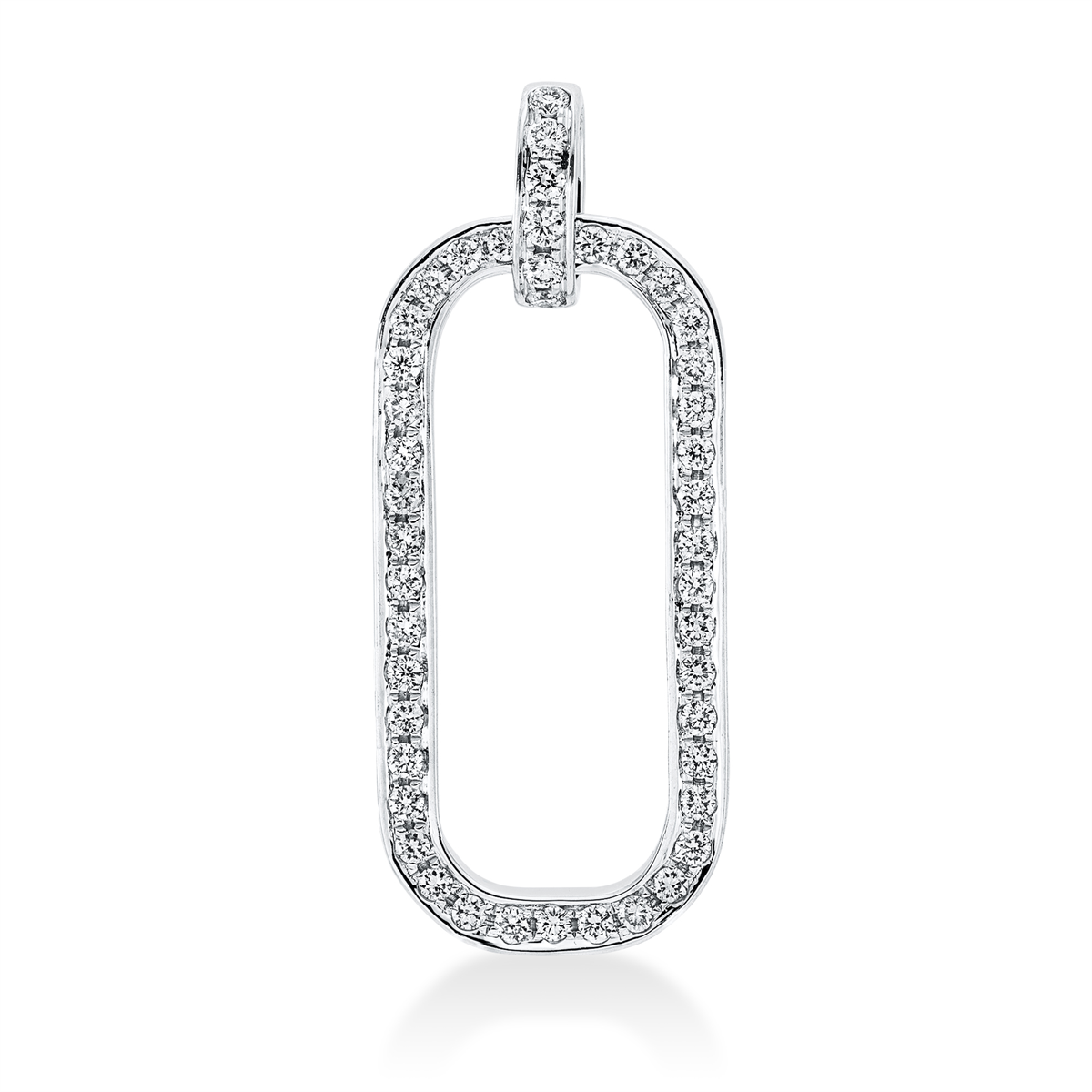 diamond full cut modern woman pendant in white gold