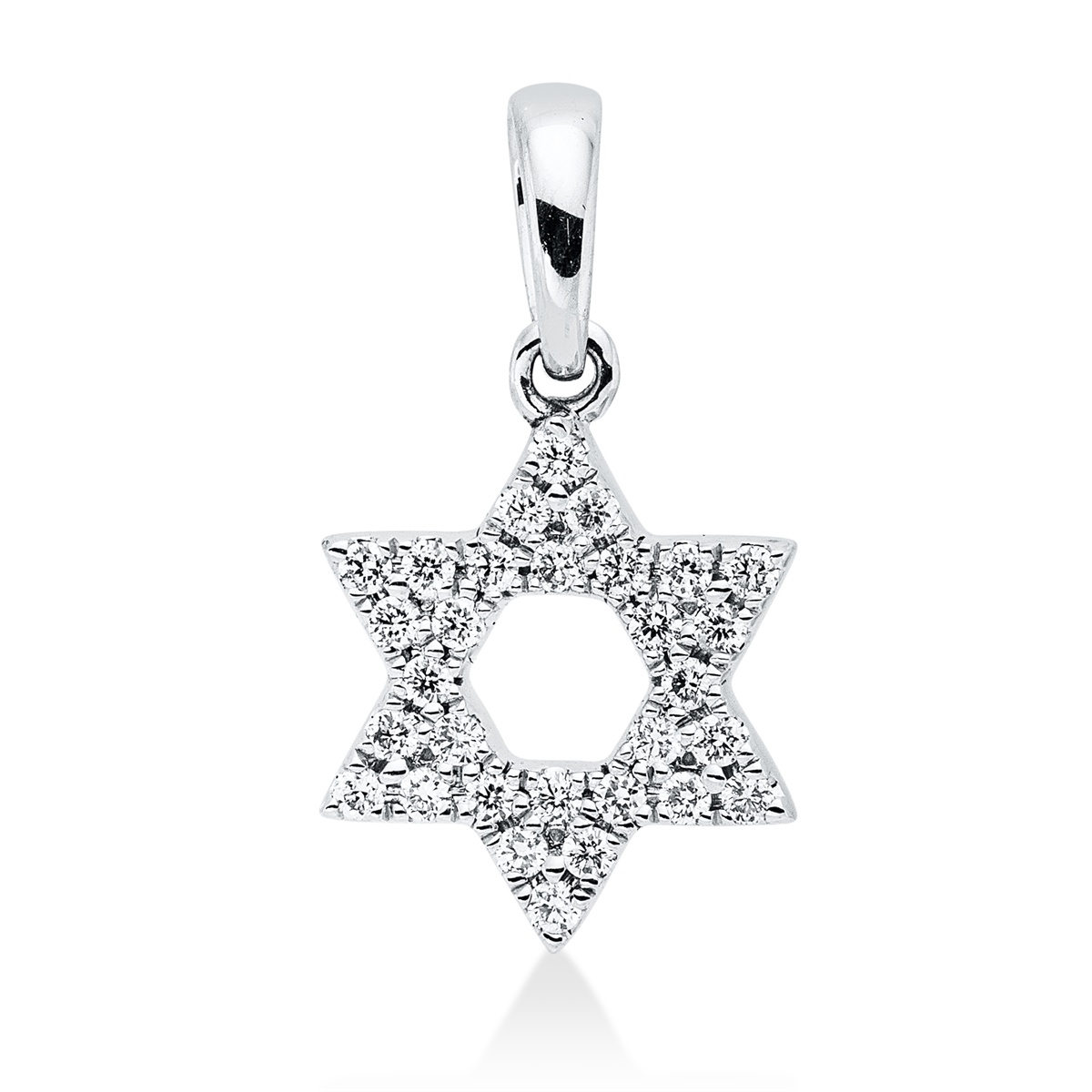 diamond full cut modern woman pendant in white gold