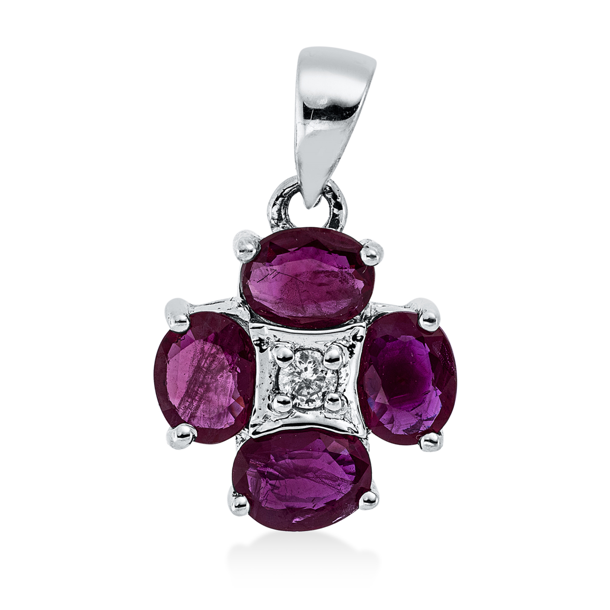 colored stone classic pendant - 3H982