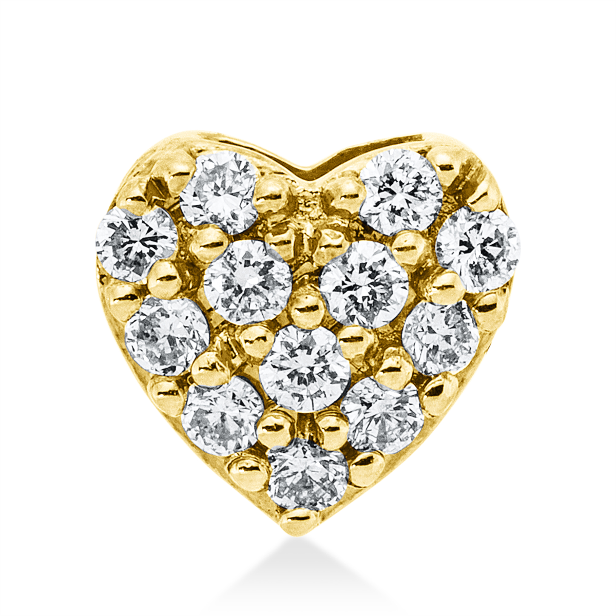 diamond full cut modern woman pendant in yellow gold