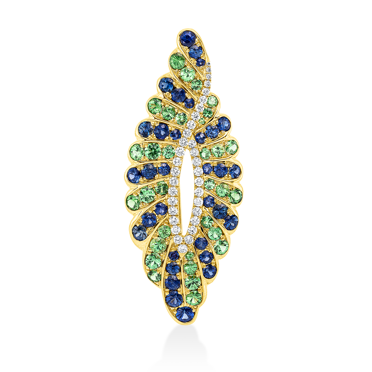 colored stone classic brooch - 3I194