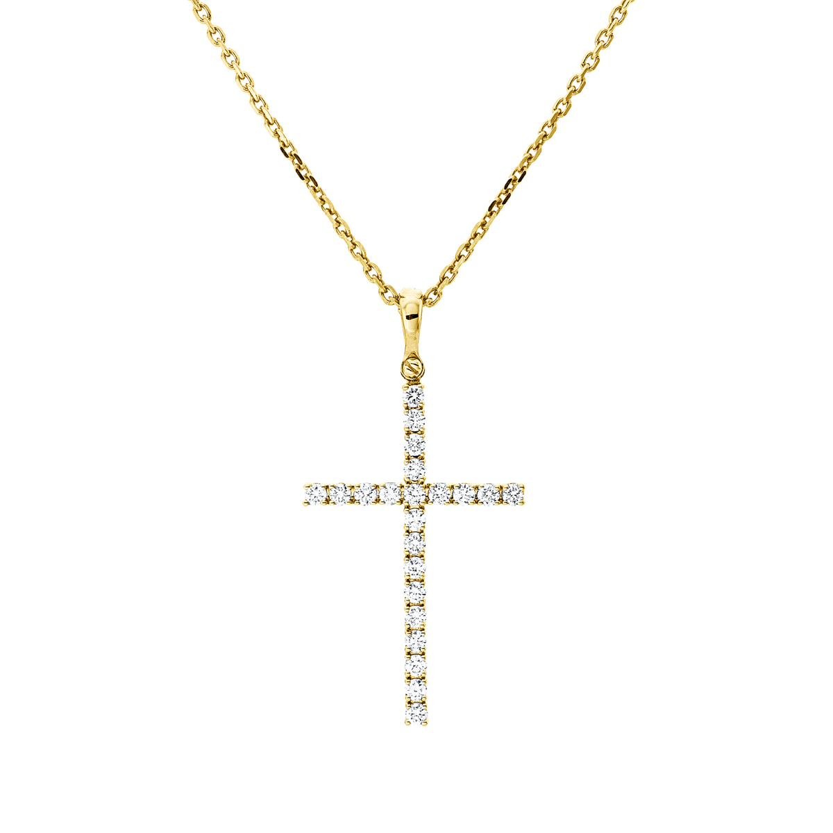 diamond full cut modern woman pendant in yellow gold