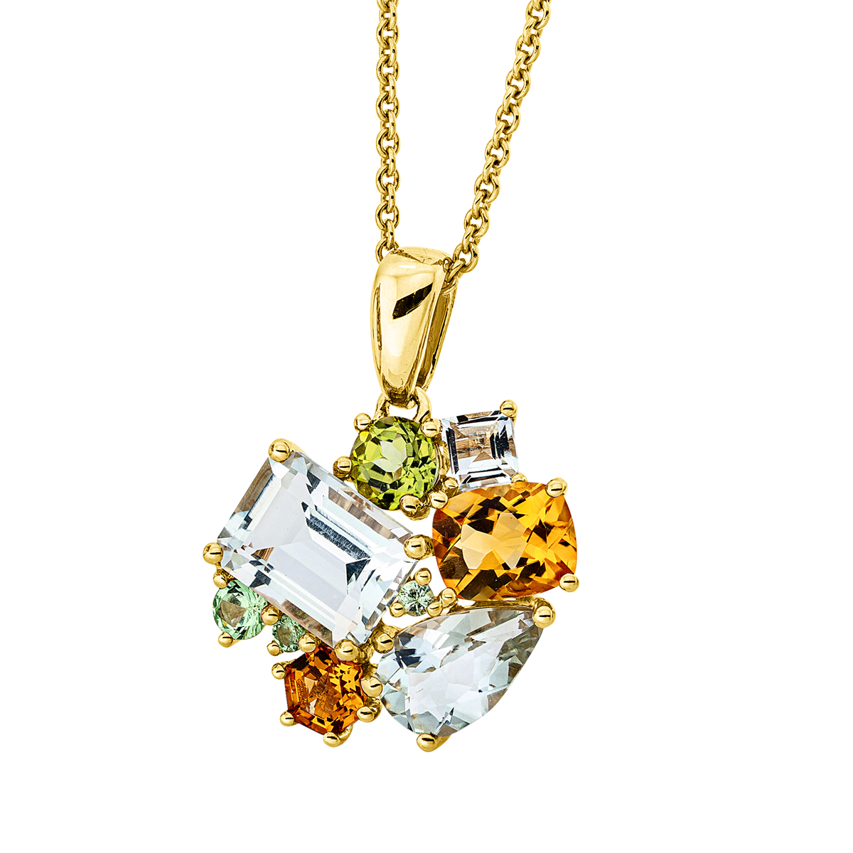 colored stone fashion pendant - 3I614