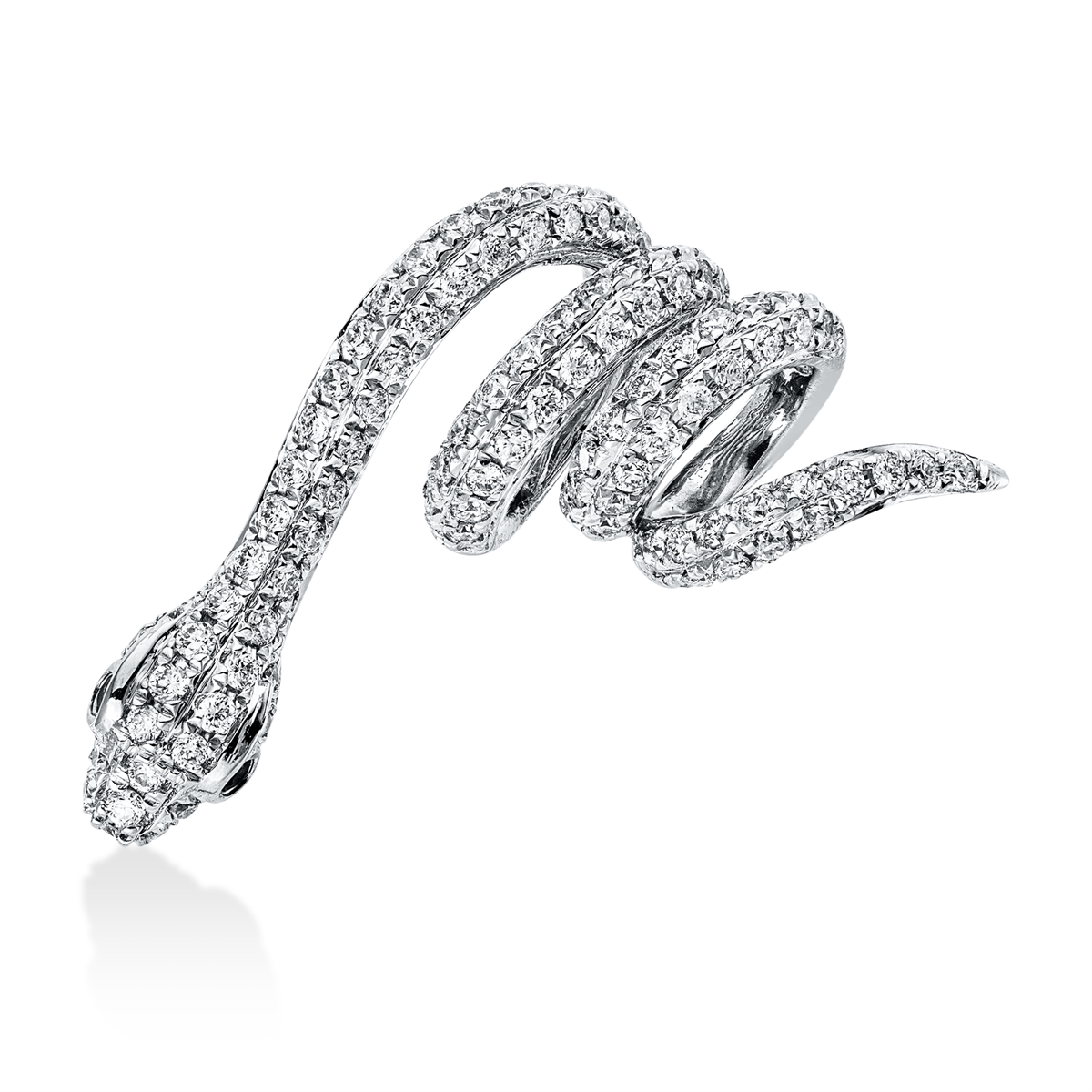 diamond full cut tsavorite animal pendant in white gold