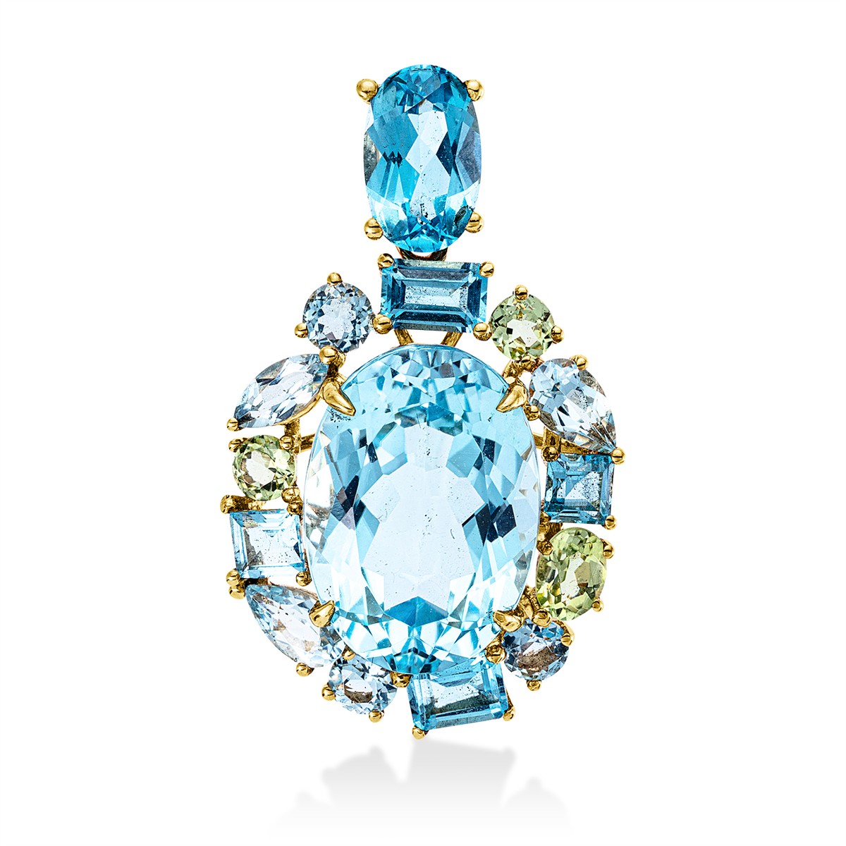 colored stone fashion pendant - 3I825