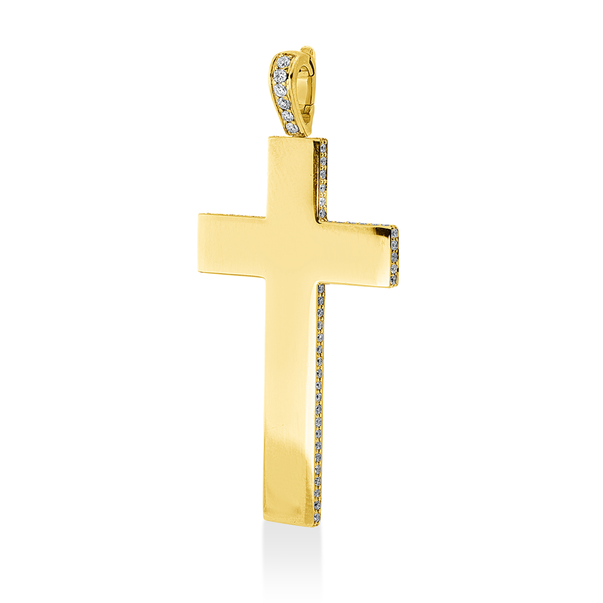 diamond full cut symbol pendant in yellow gold