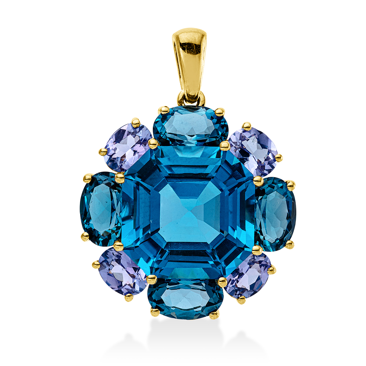 colored stone fashion pendant - 3I854