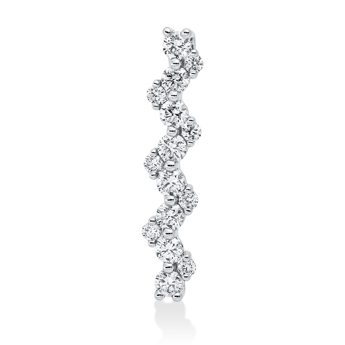 diamond full cut modern woman pendant in white gold