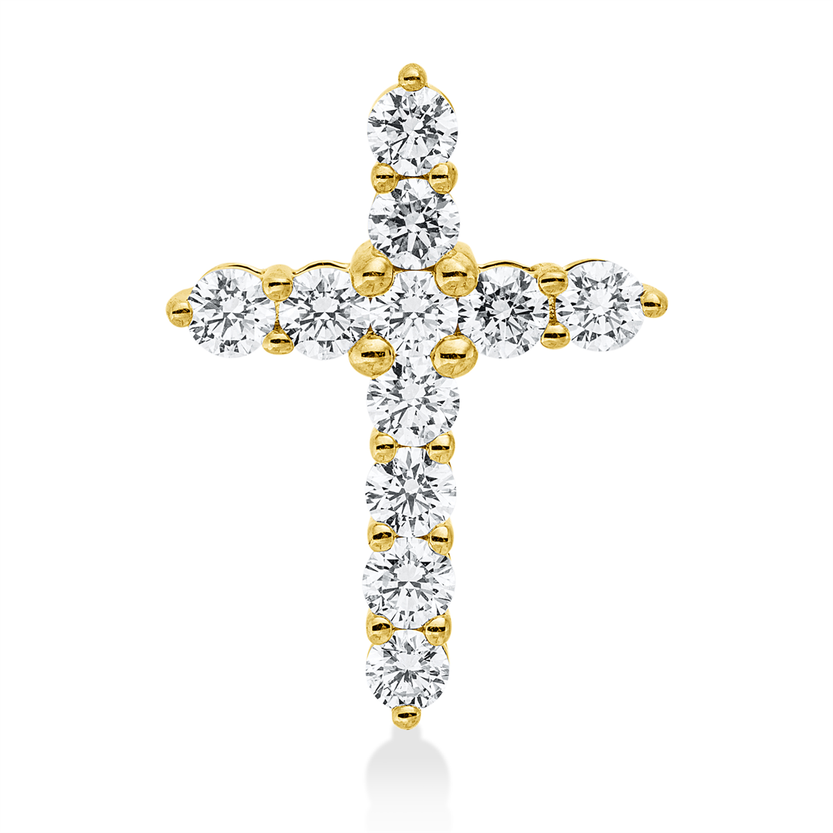diamond full cut symbol pendant in yellow gold