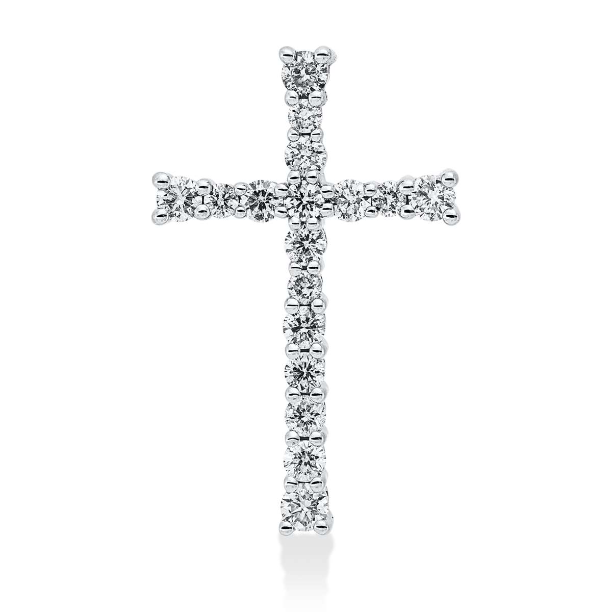 diamond full cut symbol pendant in white gold