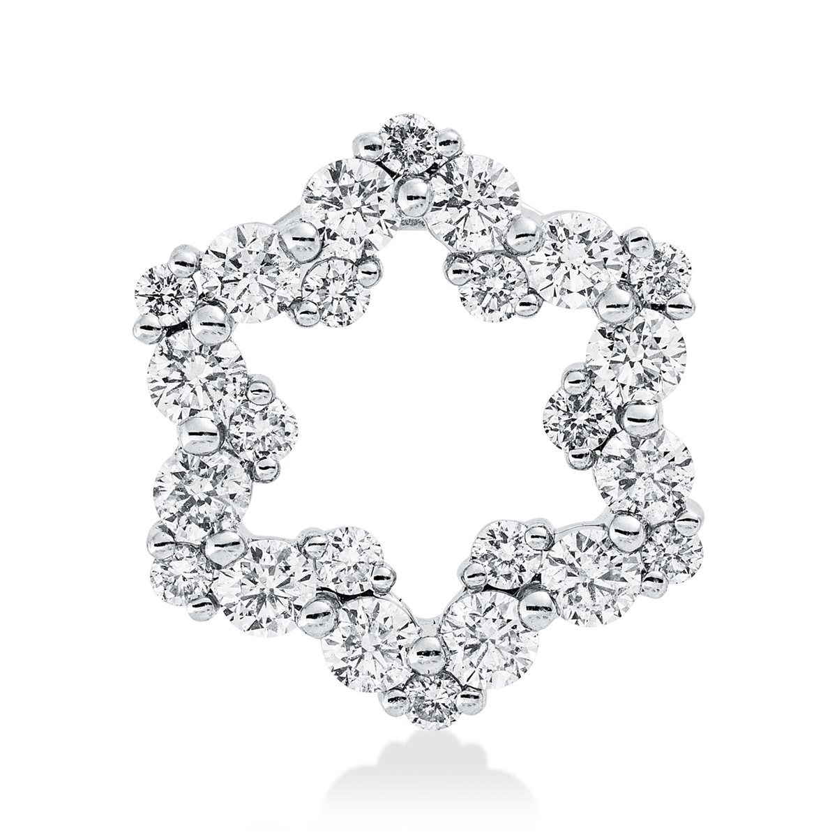diamond full cut symbol pendant in white gold