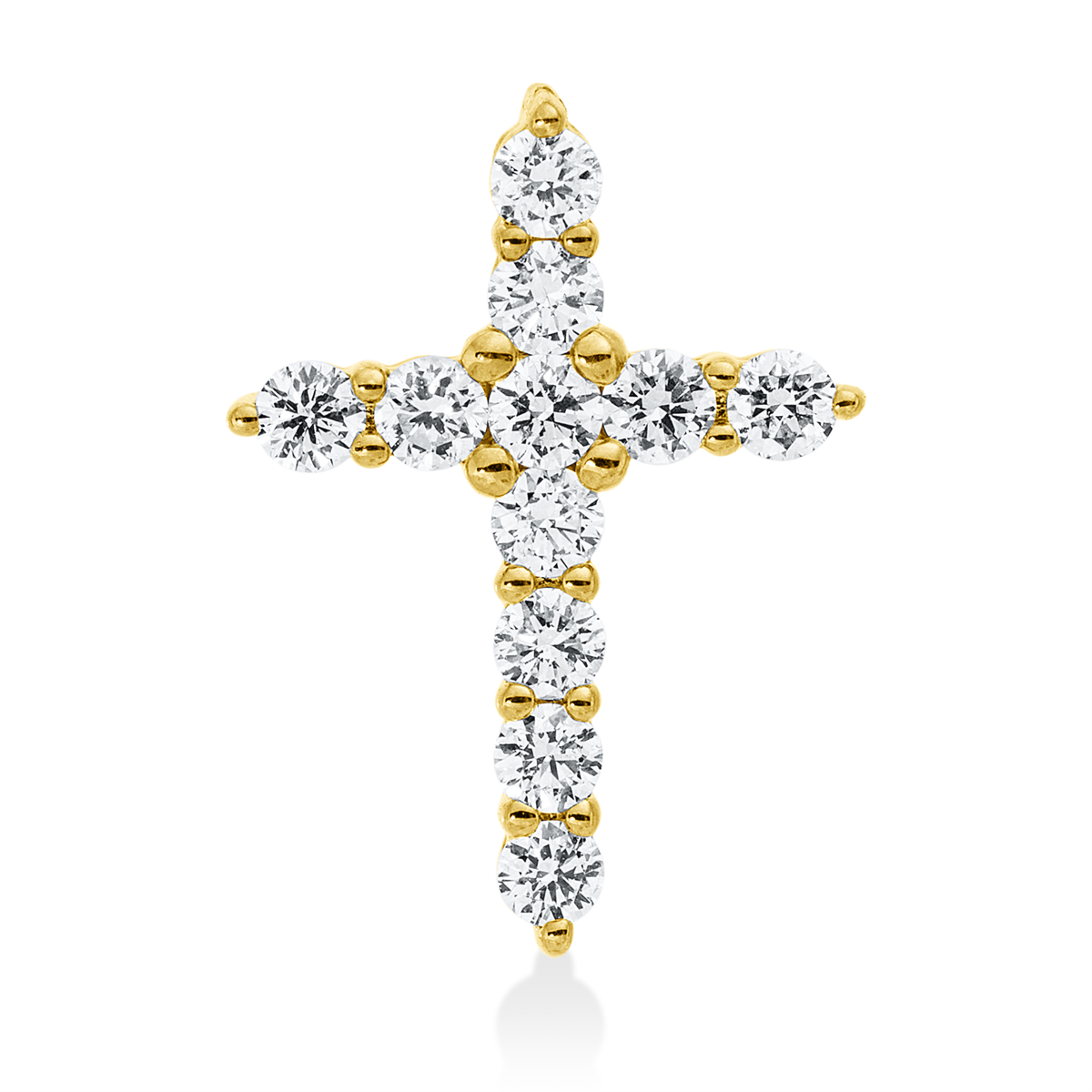 diamond full cut symbol pendant in yellow gold