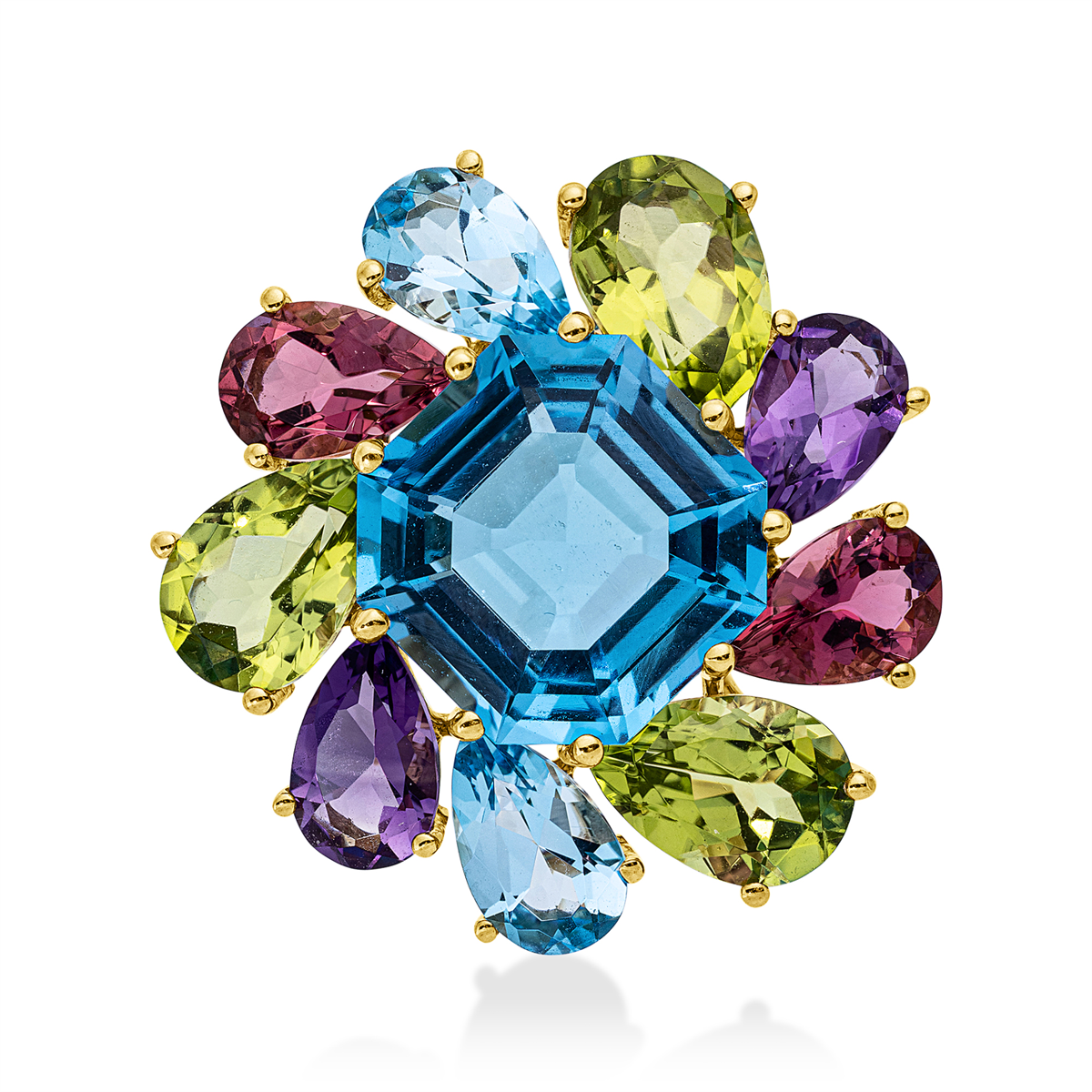 colored stone fashion pendant - 3I976