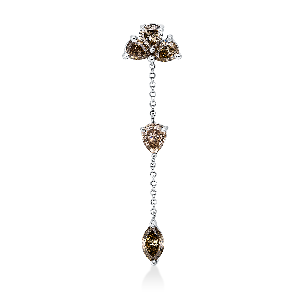 fantasy-cut fancy colored diamond pendant in white gold