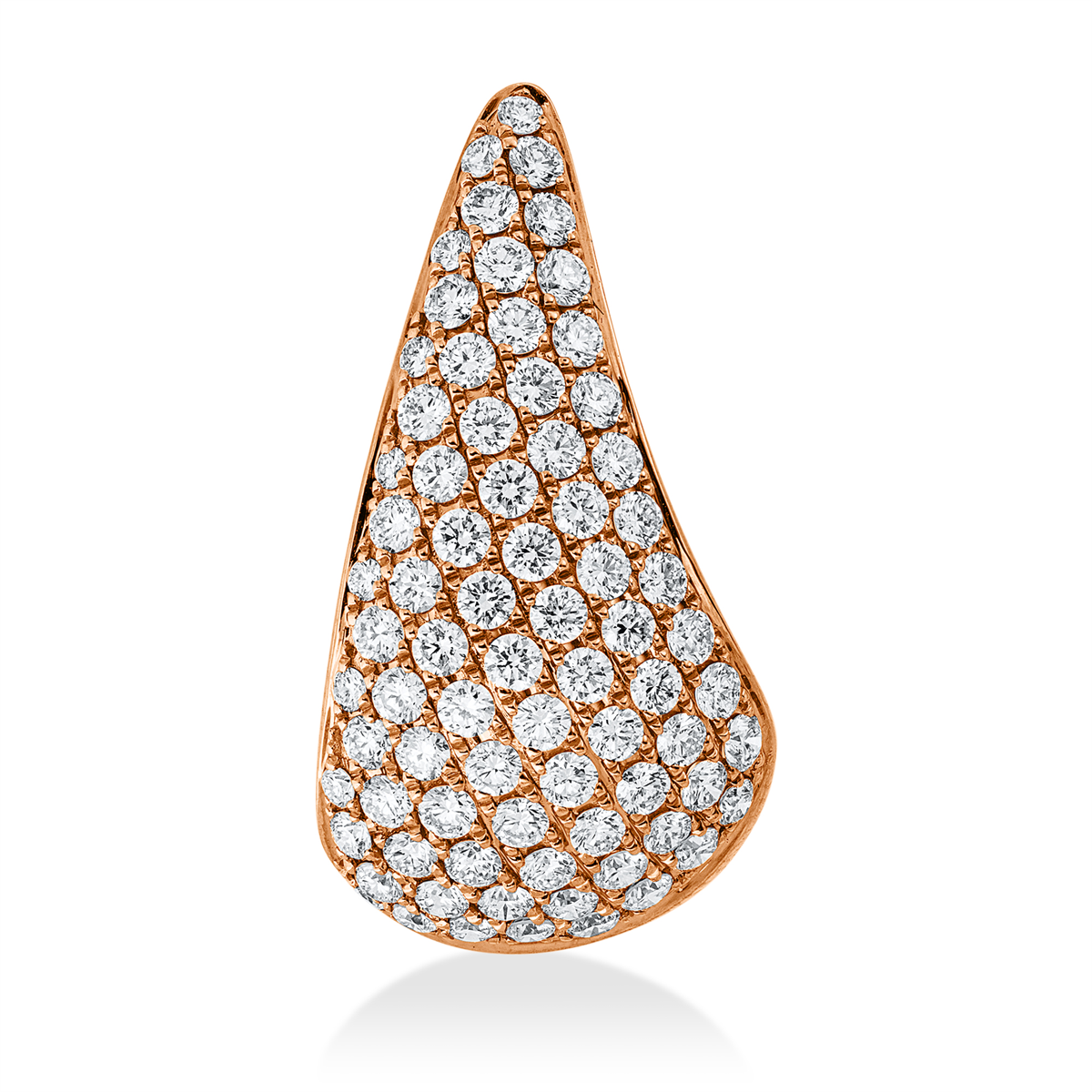 diamond full cut pavé pendant in red gold
