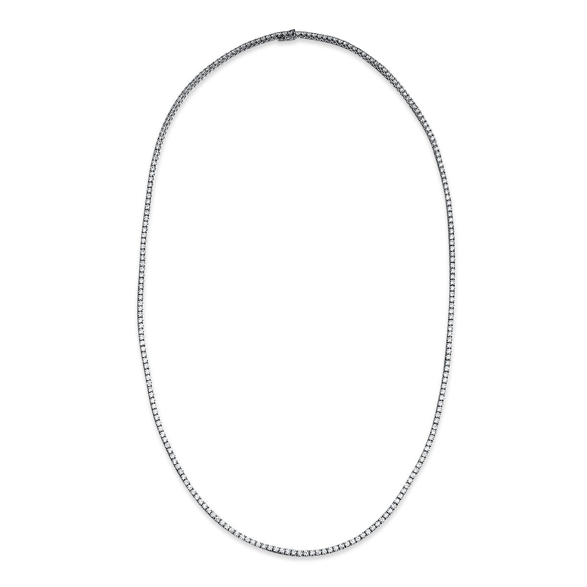 diamond full cut tennis necklace necklace in white gold